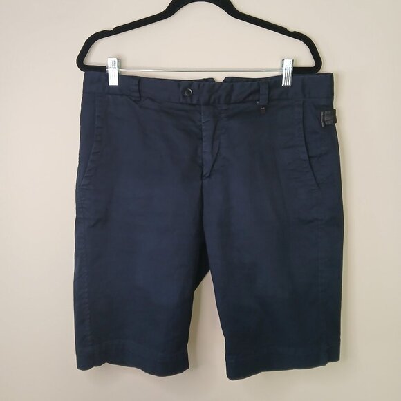 Rudsak Mens Flat Front Stretch Shorts Navy Blue Size 34 - Picture 4 of 6